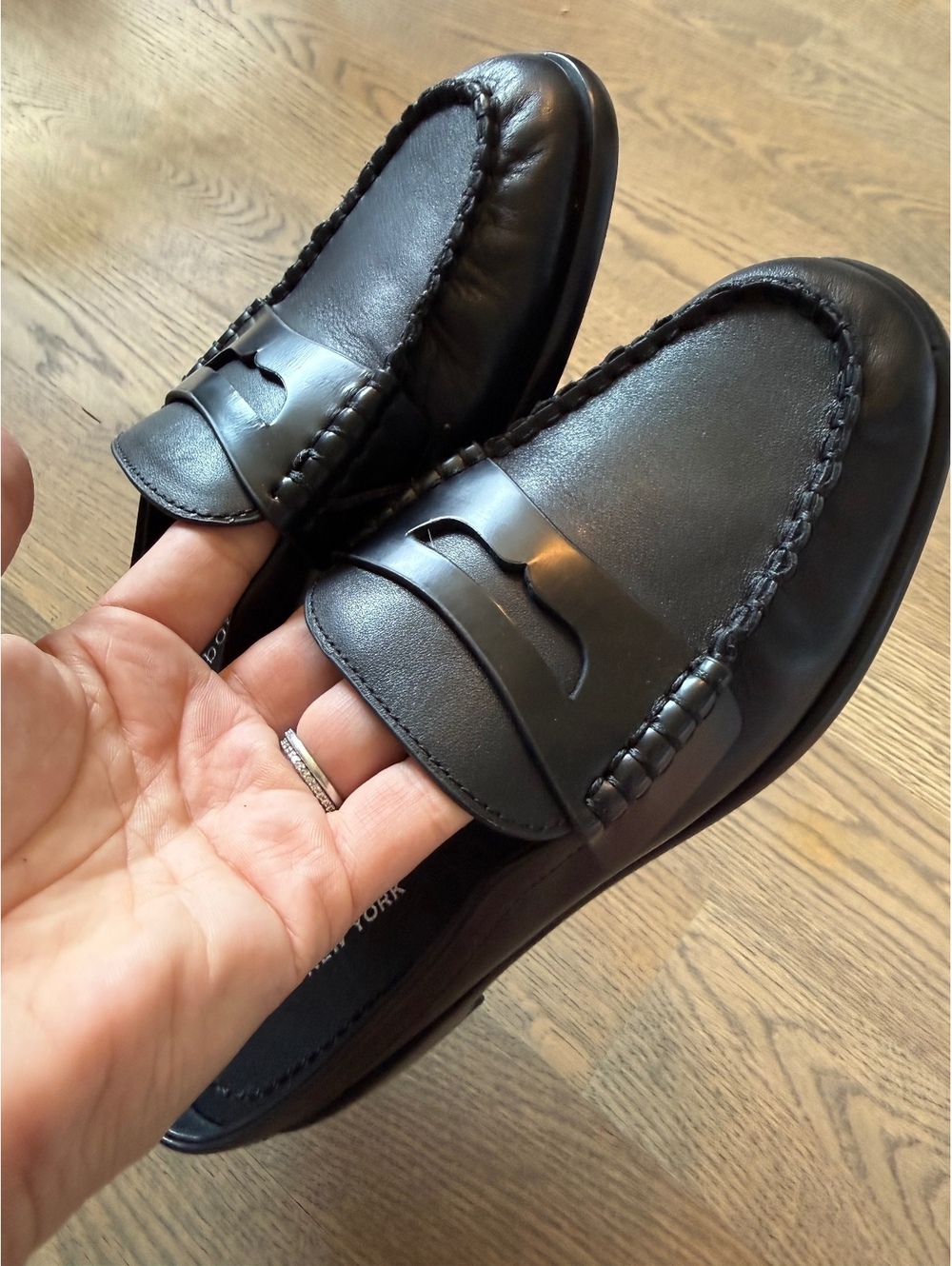 rag & bone Women's Size 7 Black Leather Loafers Slip-Ons - Picture 3 of 10